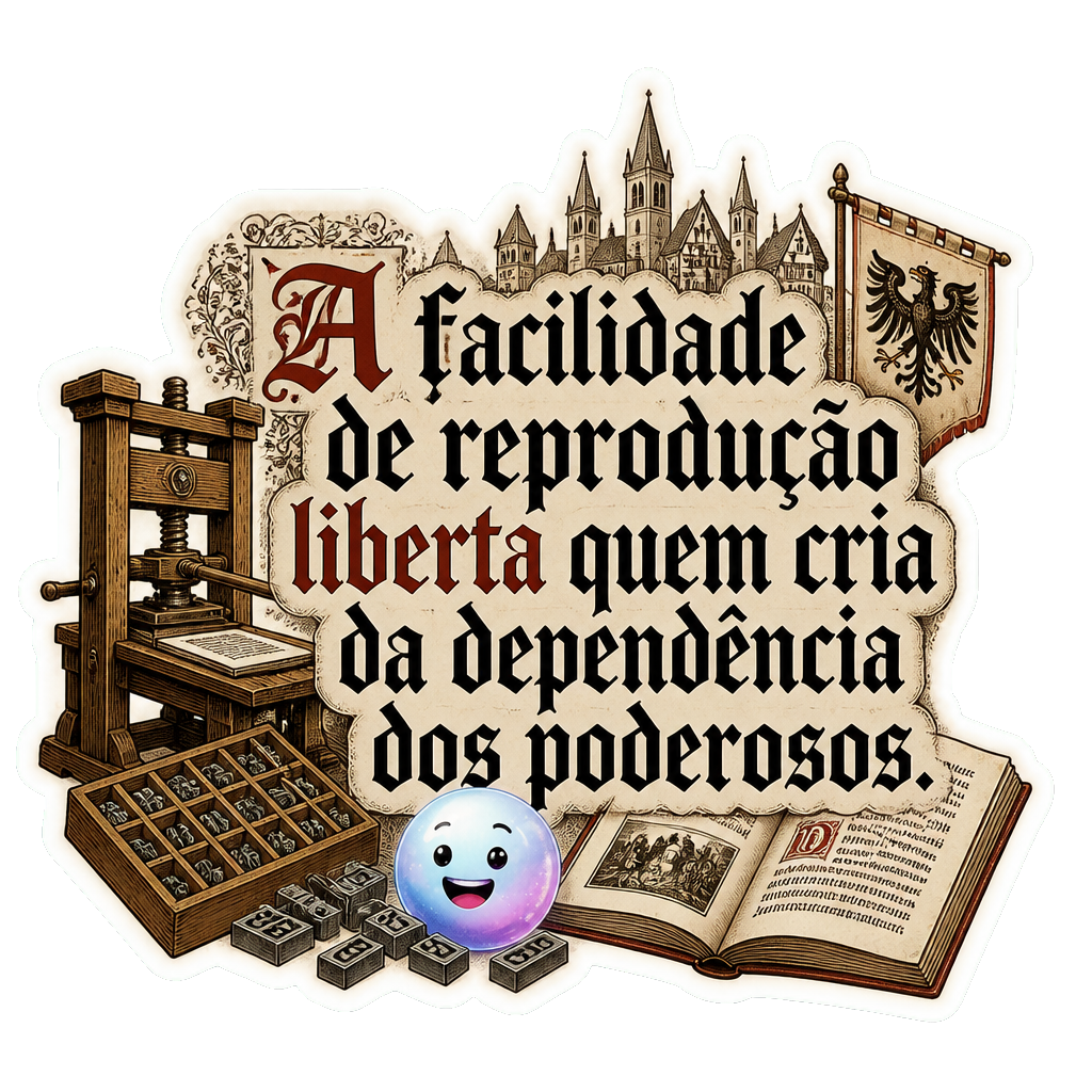 A facilidade de reprodução liberta quem cria da dependência dos poderosos.