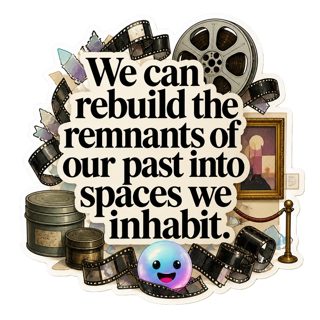 We can rebuild the remnants of our past into spaces we inhabit.