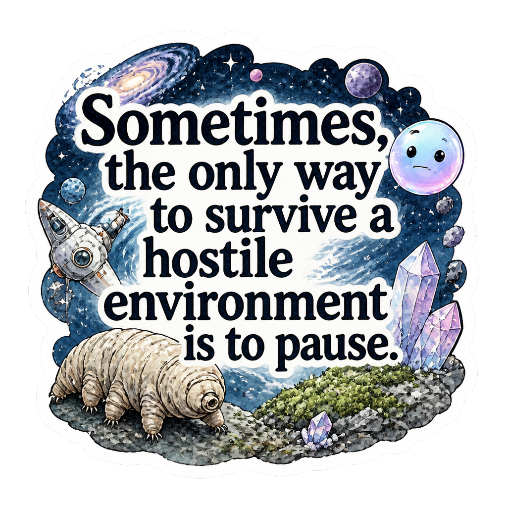 Sometimes, the only way to survive a hostile environment is to pause.