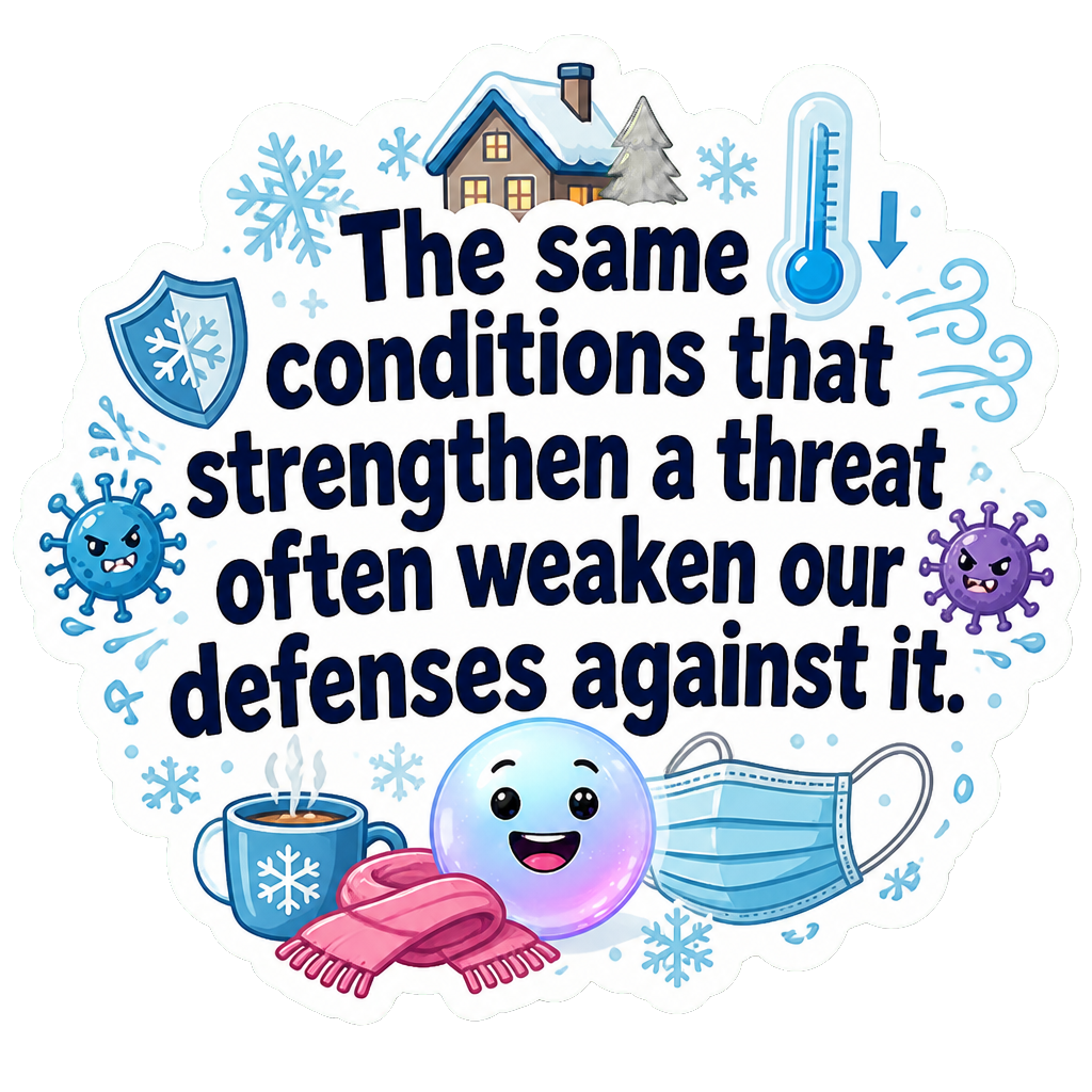 The same conditions that strengthen a threat often weaken our defenses against it.