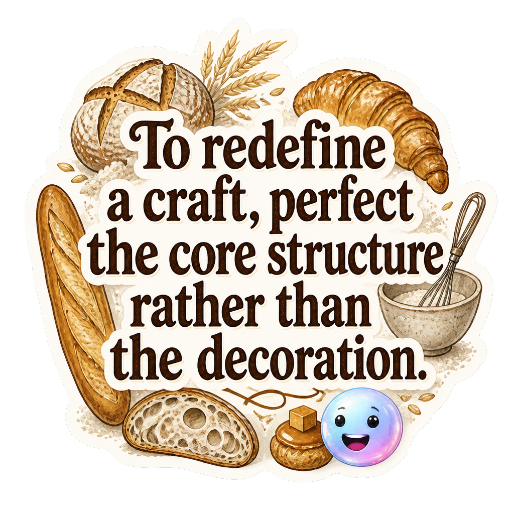 To redefine a craft, perfect the core structure rather than the decoration.