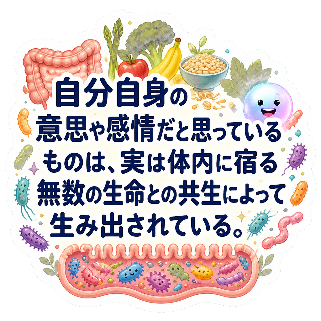 自分自身の意思や感情だと思っているものは、実は体内に宿る無数の生命との共生によって生み出されている。