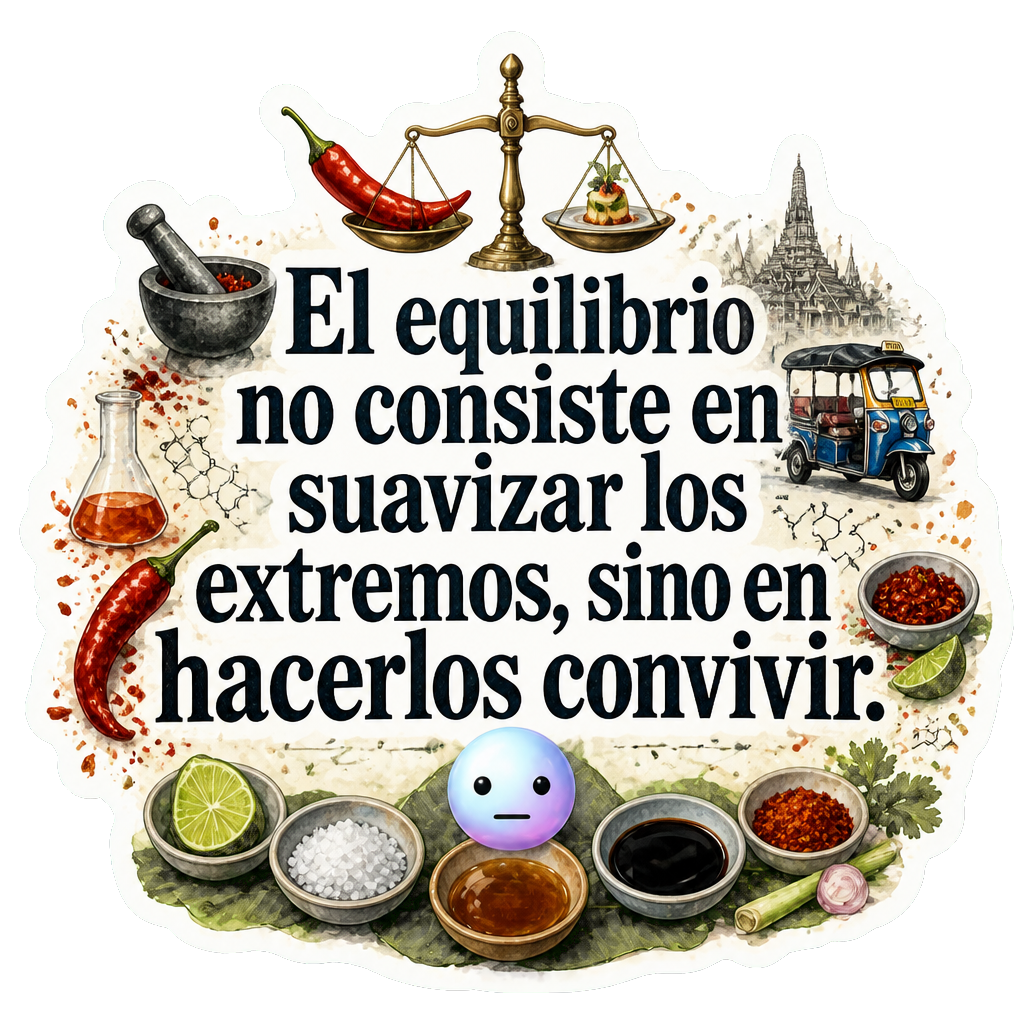 El equilibrio no consiste en suavizar los extremos, sino en hacerlos convivir.