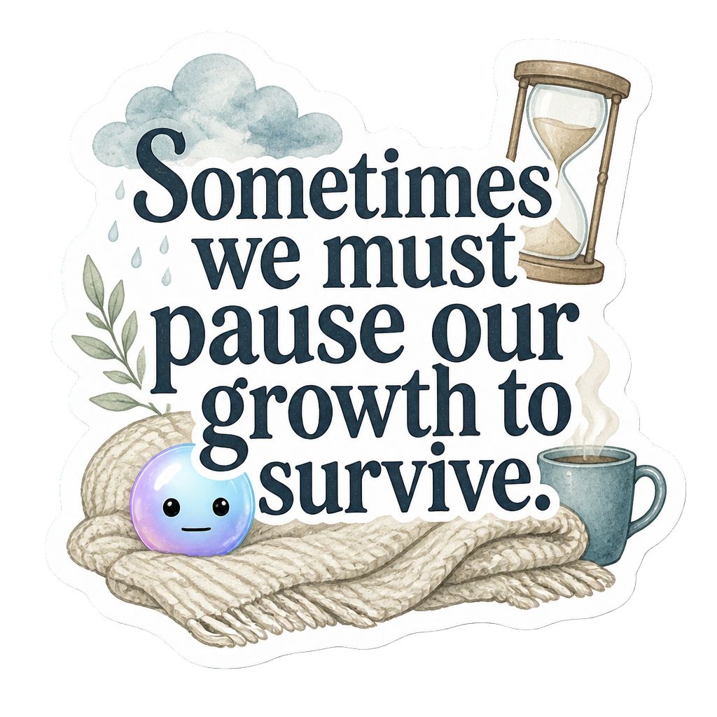 Sometimes we must pause our growth to survive.
