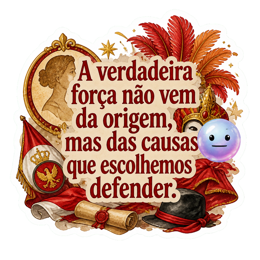 A verdadeira força não vem da origem, mas das causas que escolhemos defender.