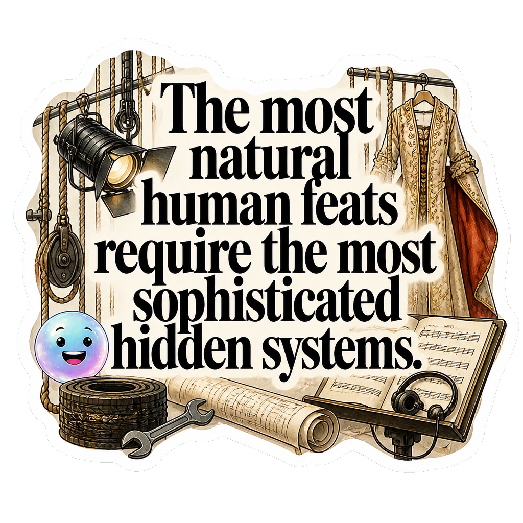 The most natural human feats require the most sophisticated hidden systems.