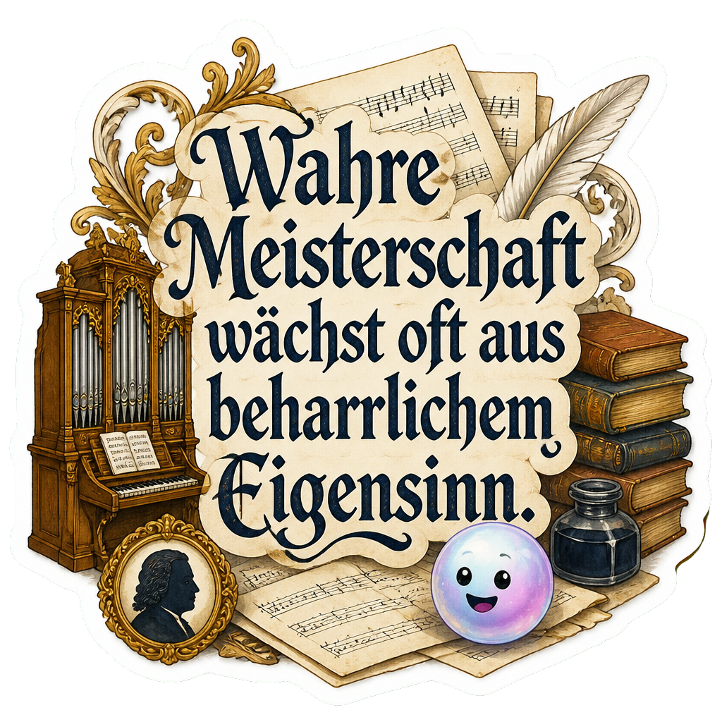 Wahre Meisterschaft wächst oft aus beharrlichem Eigensinn.