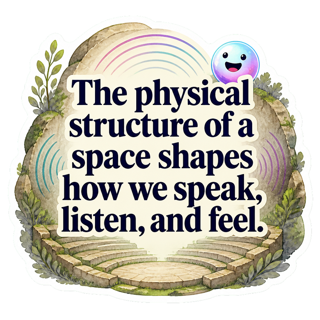 The physical structure of a space shapes how we speak, listen, and feel.