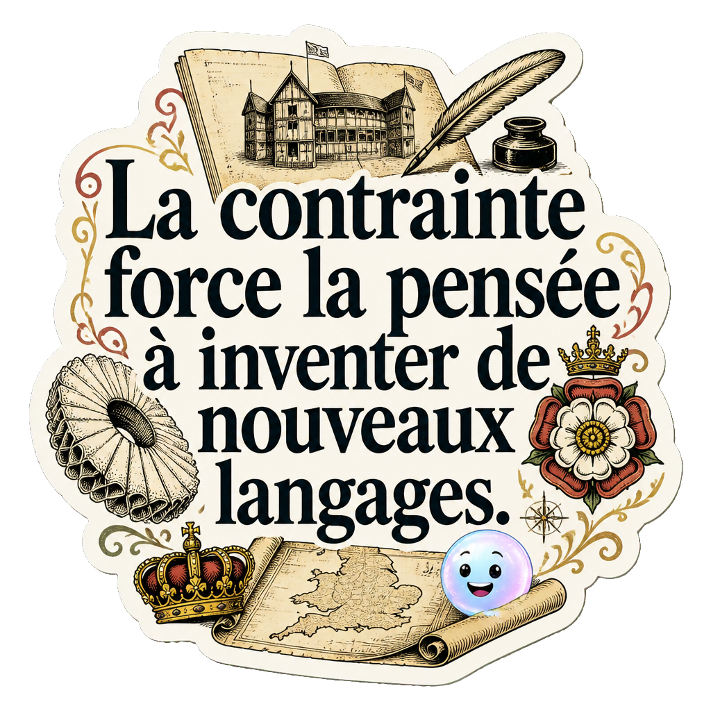 La contrainte force la pensée à inventer de nouveaux langages.