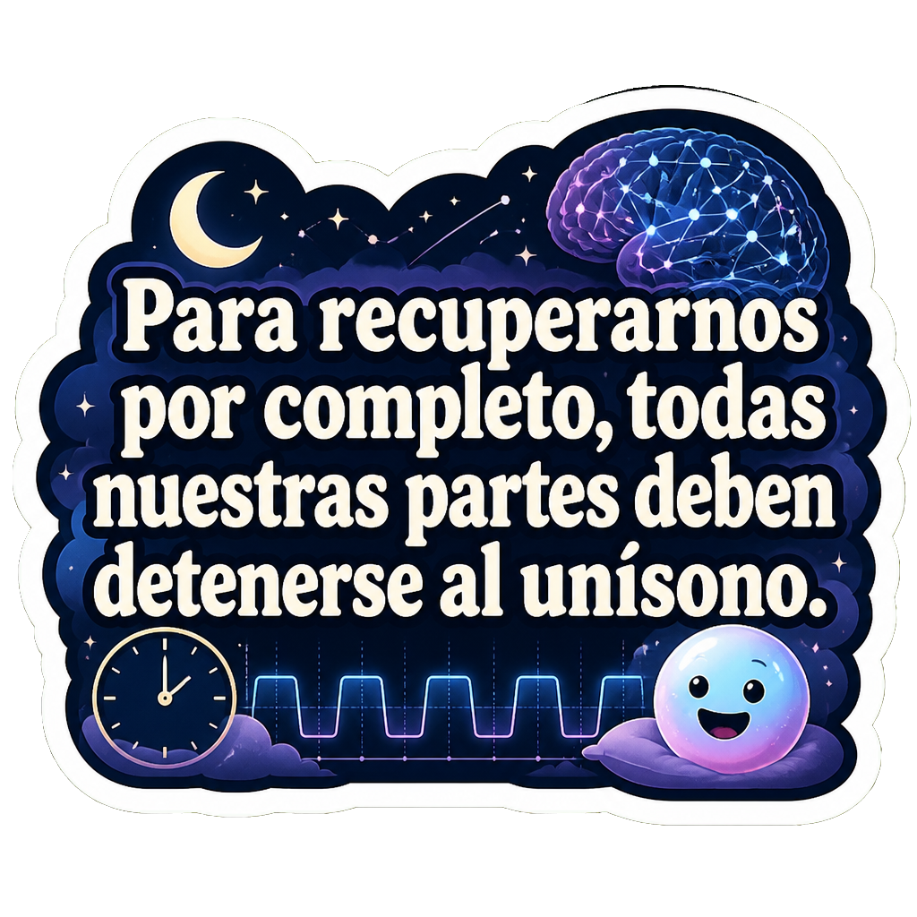 Para recuperarnos por completo, todas nuestras partes deben detenerse al unísono.