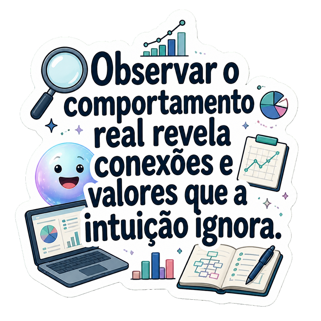 Observar o comportamento real revela conexões e valores que a intuição ignora.