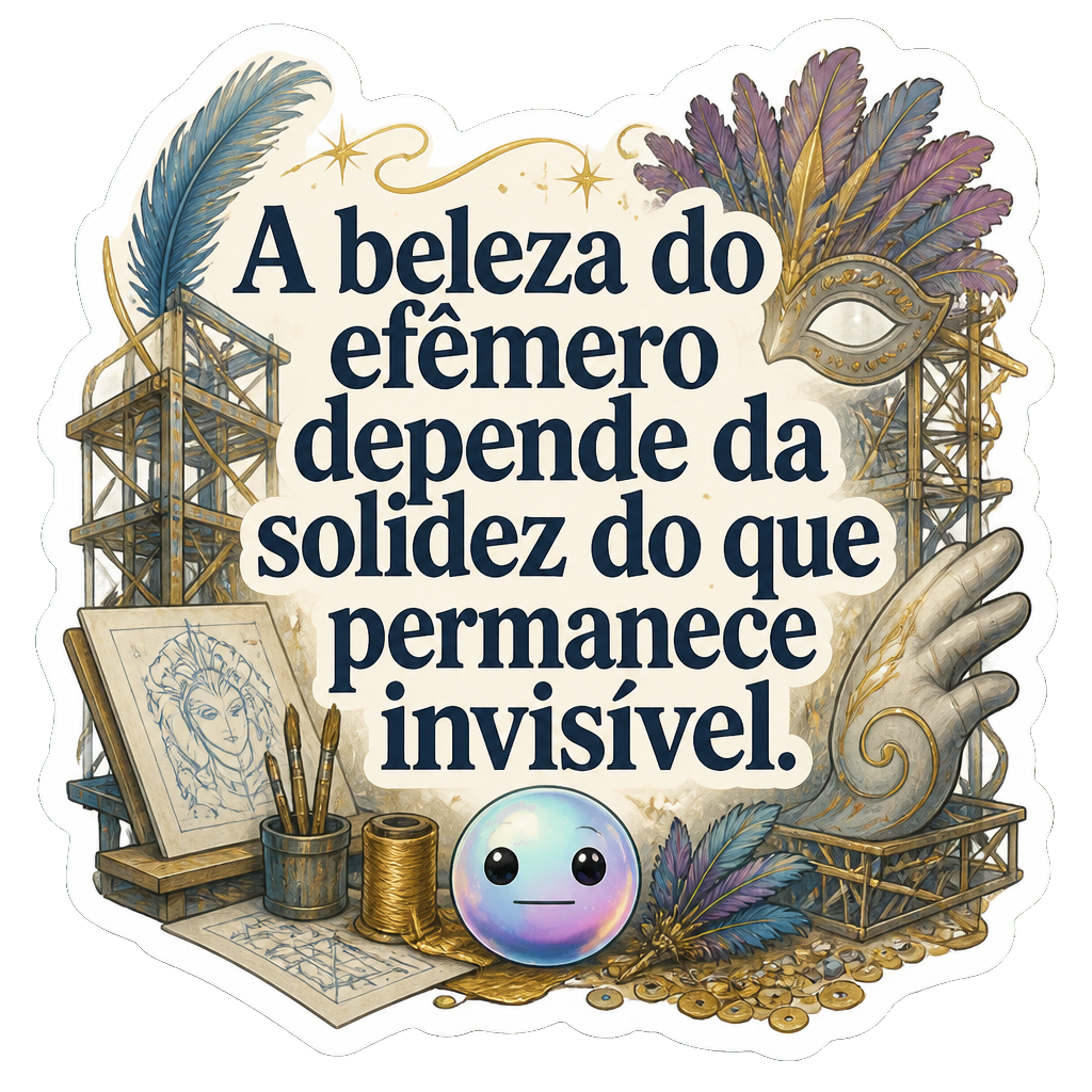 A beleza do efêmero depende da solidez do que permanece invisível.