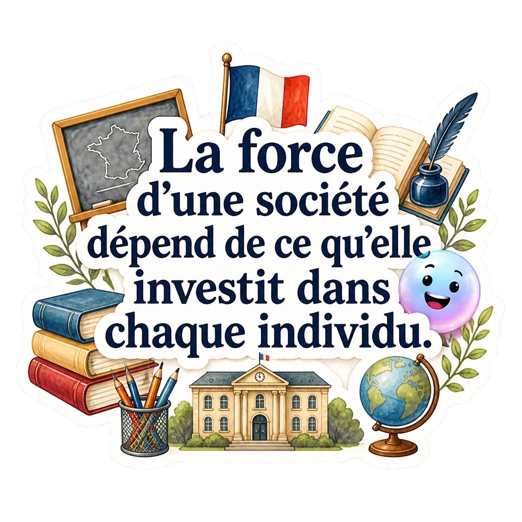 La force d'une société dépend de ce qu'elle investit dans chaque individu.
