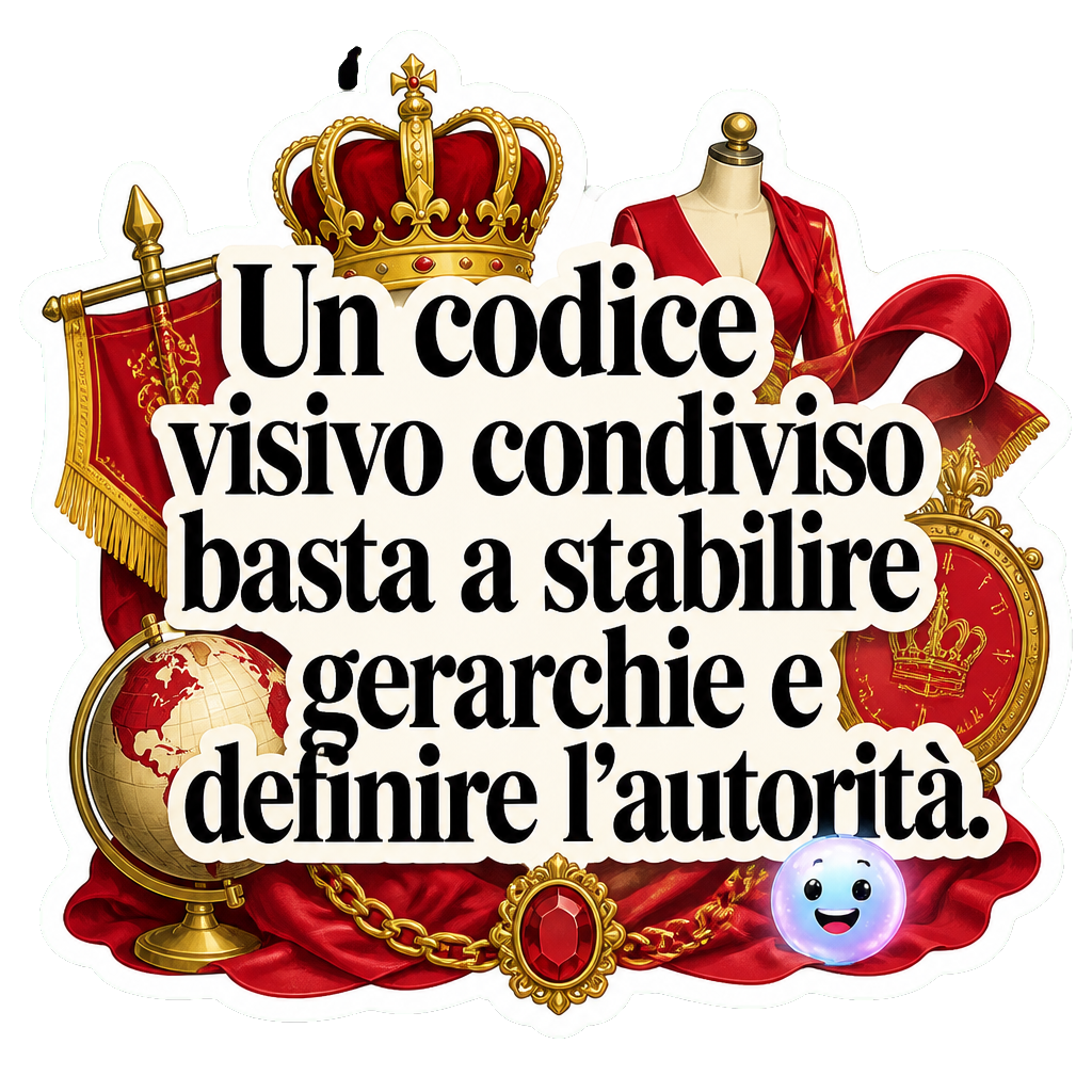 Un codice visivo condiviso basta a stabilire gerarchie e definire l'autorità.