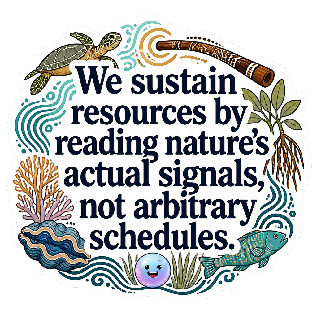 We sustain resources by reading nature's actual signals, not arbitrary schedules.