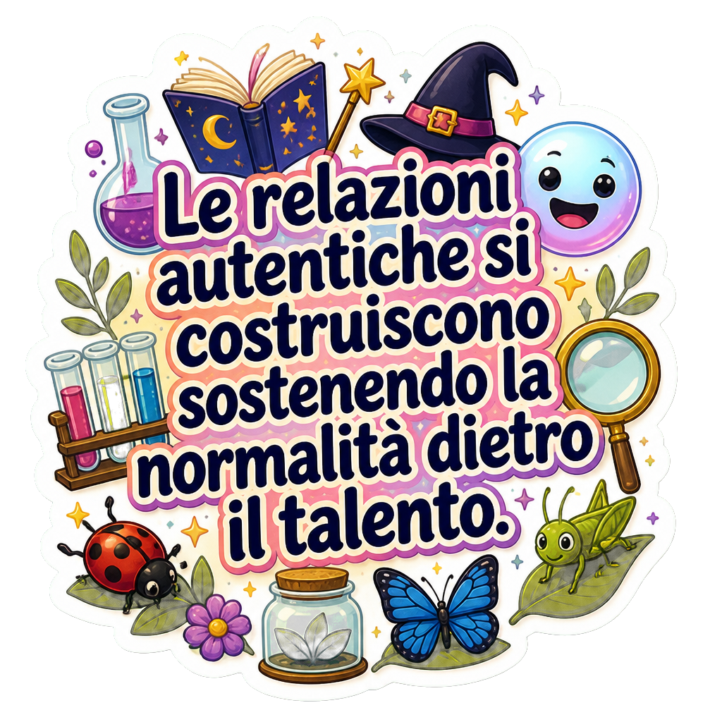 Le relazioni autentiche si costruiscono sostenendo la normalità dietro il talento.