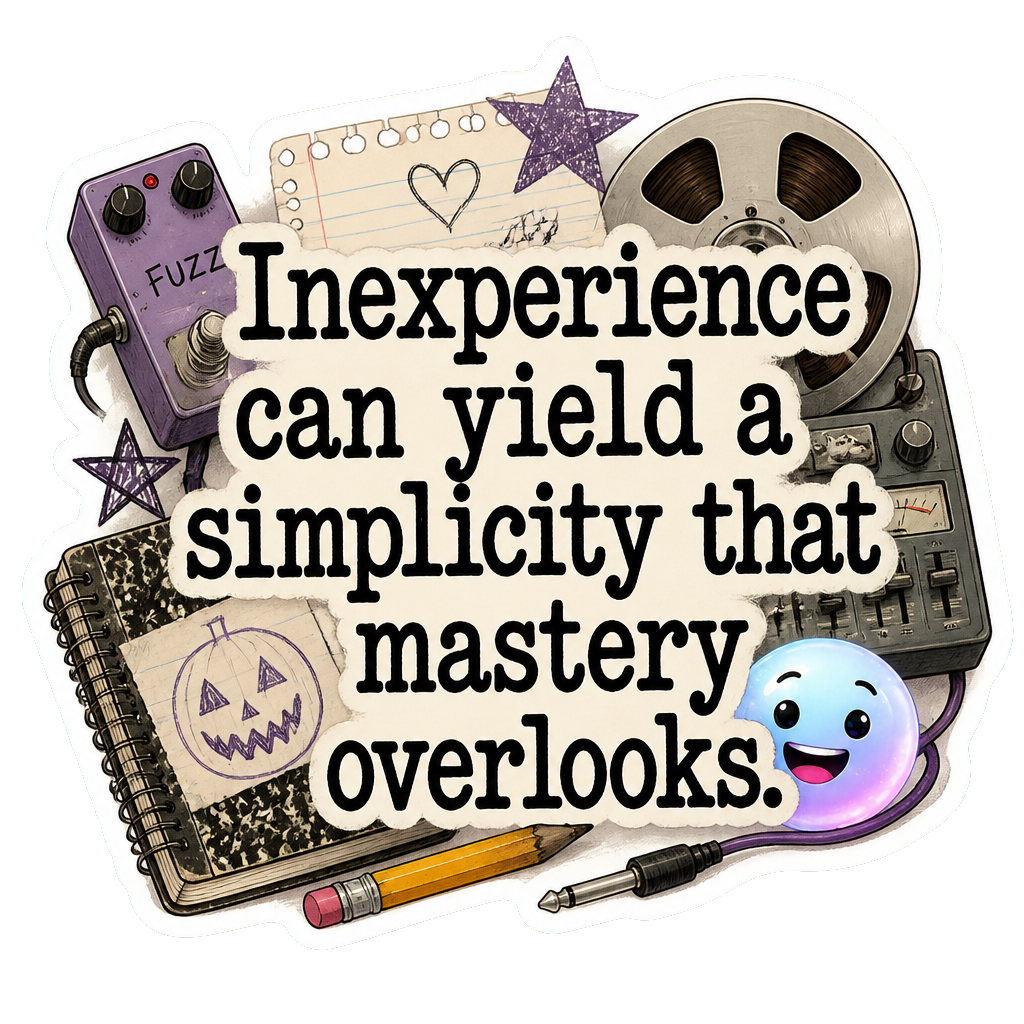Inexperience can yield a simplicity that mastery overlooks.