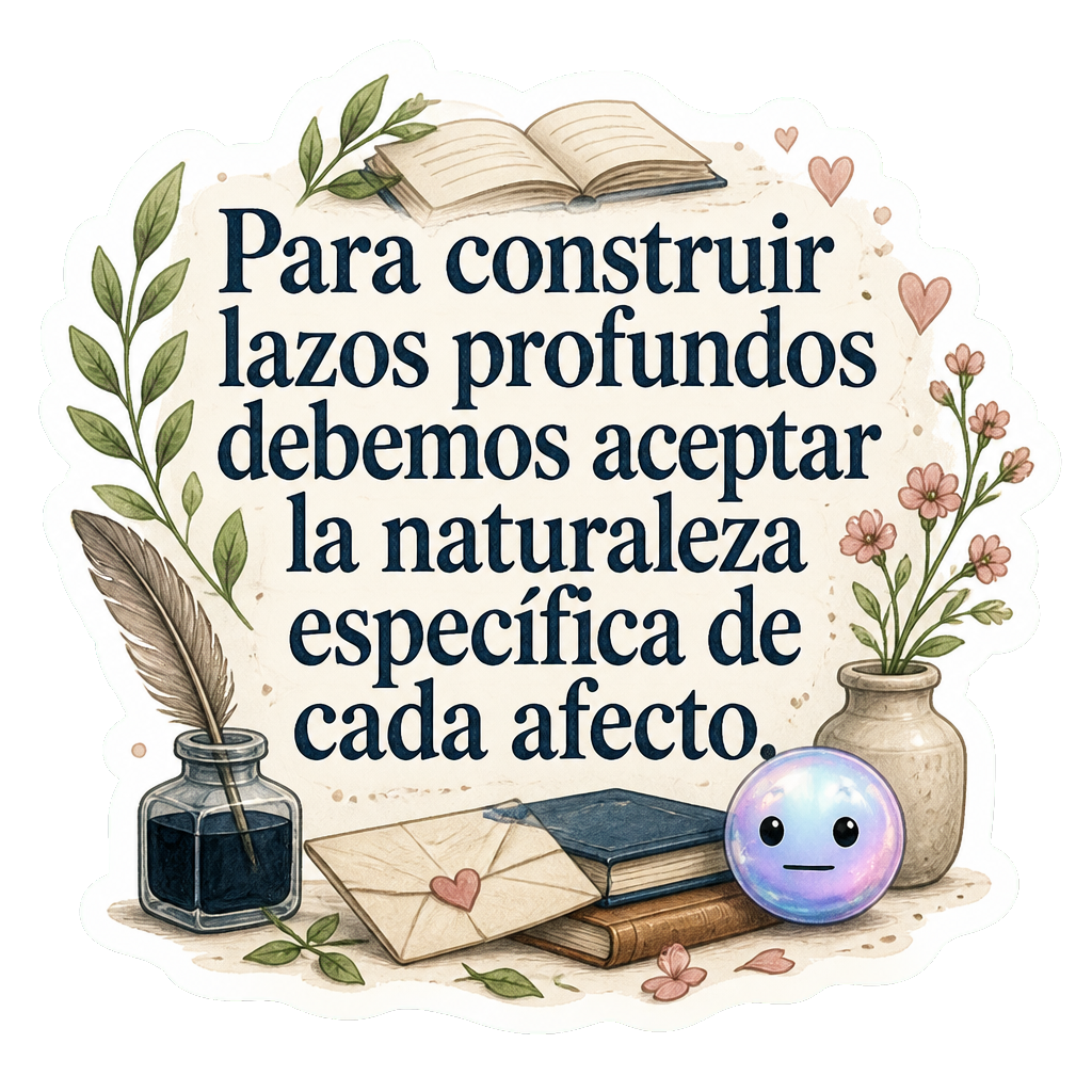 Para construir lazos profundos debemos aceptar la naturaleza específica de cada afecto.