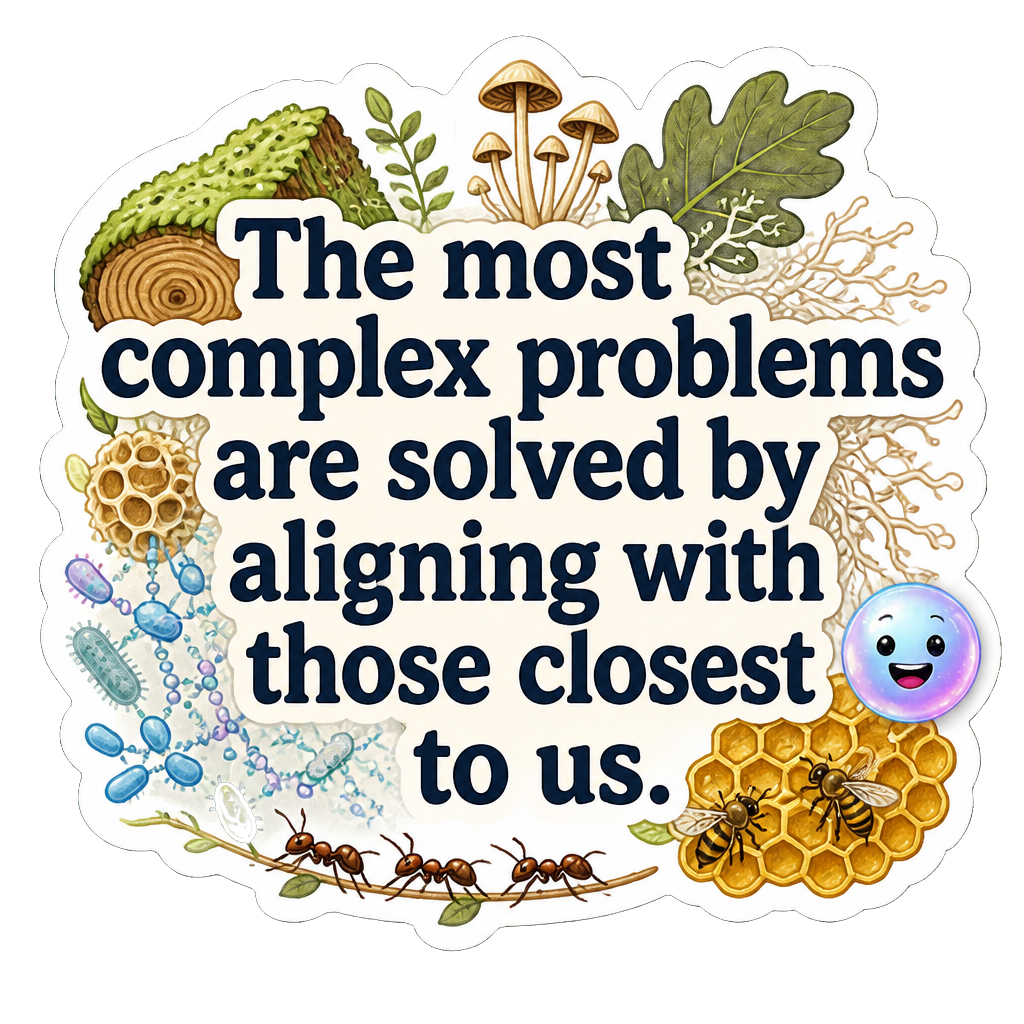 The most complex problems are solved by aligning with those closest to us.