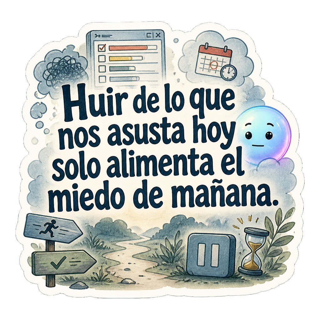 Huir de lo que nos asusta hoy solo alimenta el miedo de mañana.