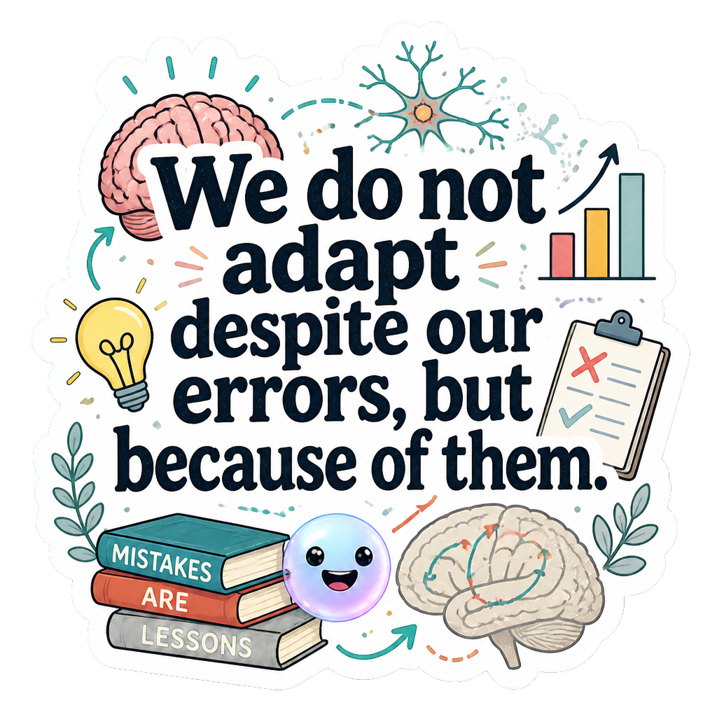 We do not adapt despite our errors, but because of them.