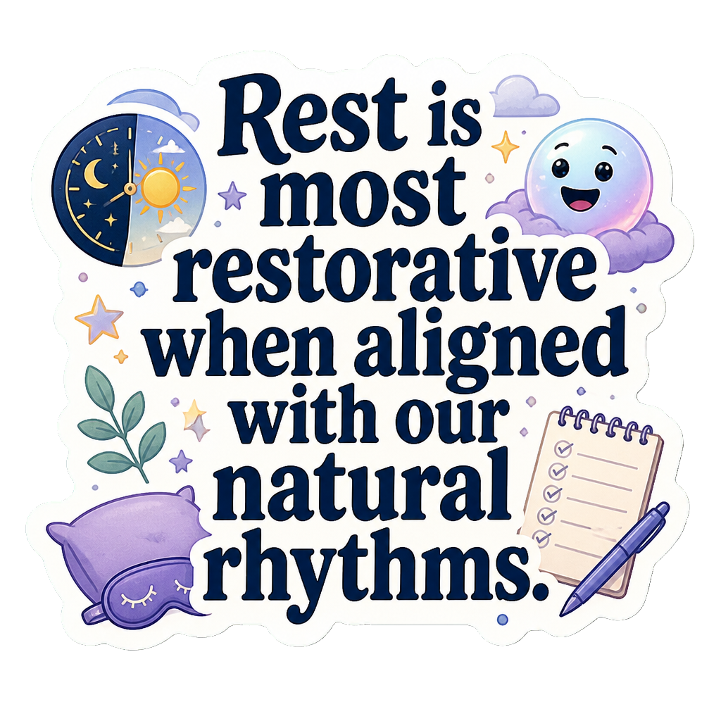Rest is most restorative when aligned with our natural rhythms.