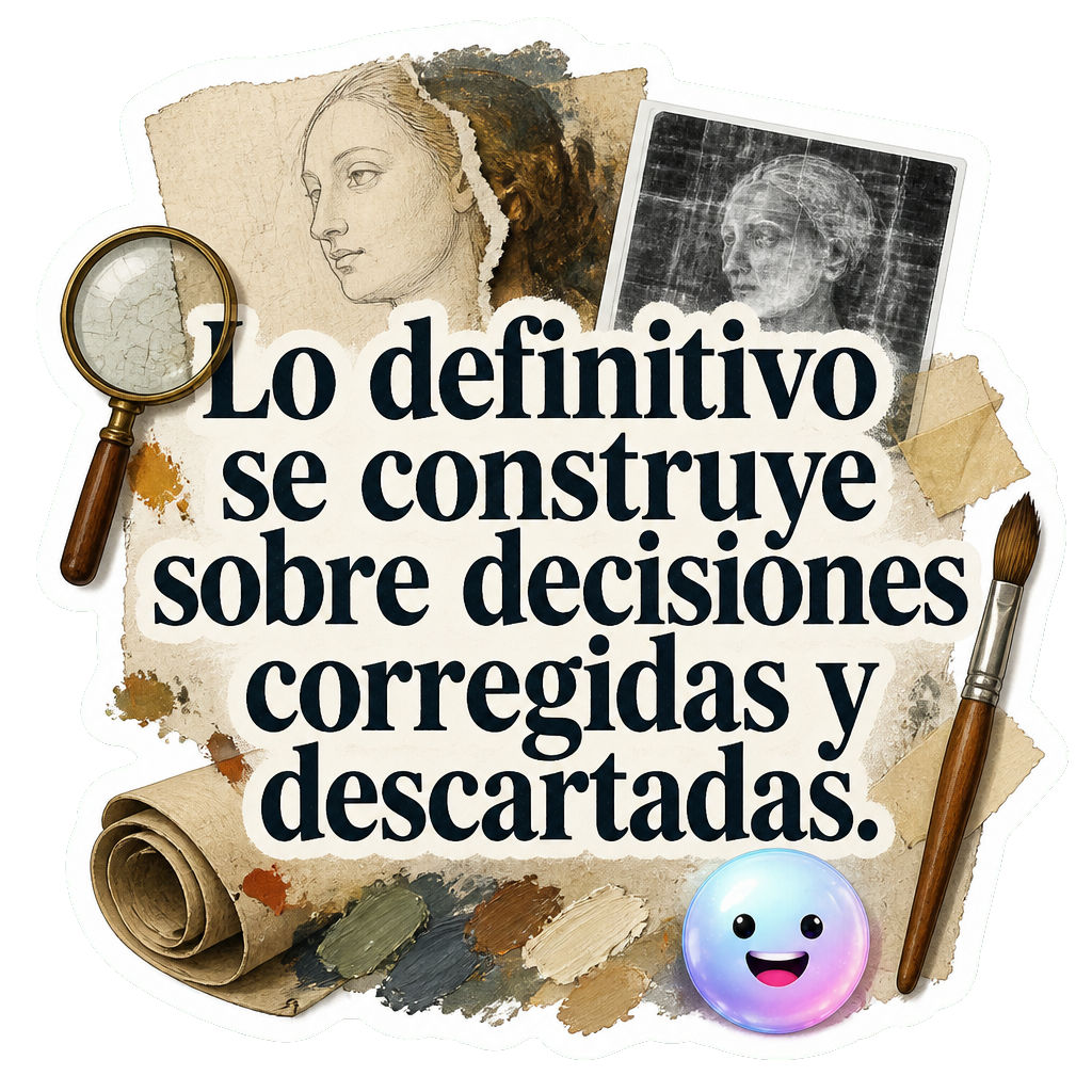 Lo definitivo se construye sobre decisiones corregidas y descartadas.