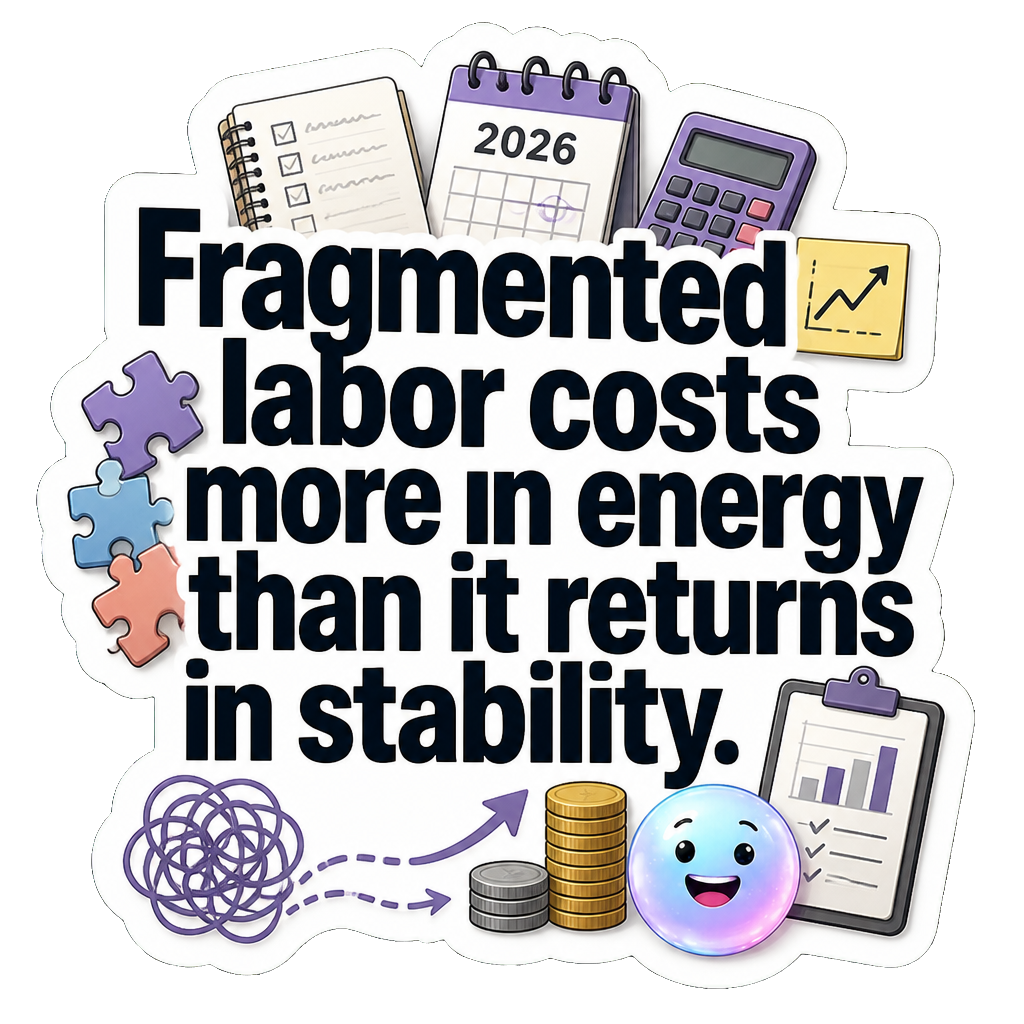 Fragmented labor costs more in energy than it returns in stability.