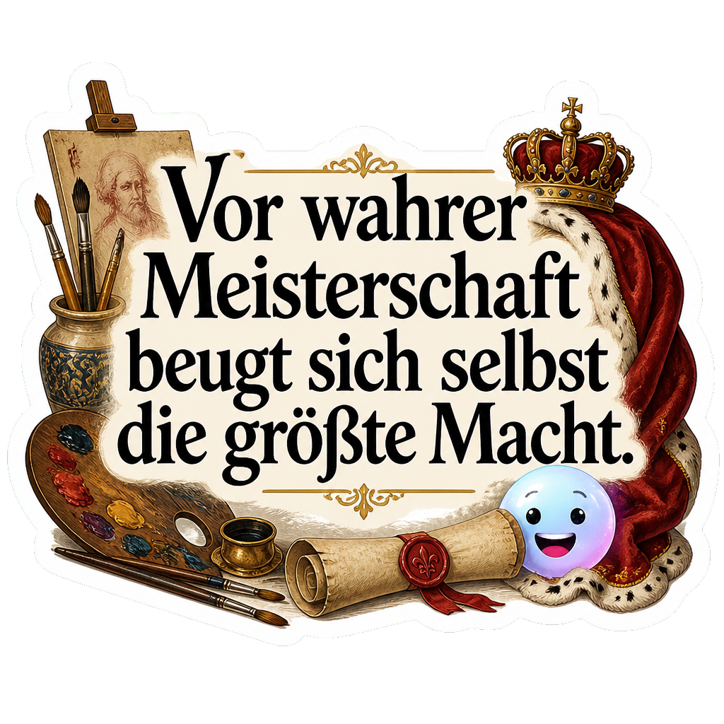 Vor wahrer Meisterschaft beugt sich selbst die größte Macht.