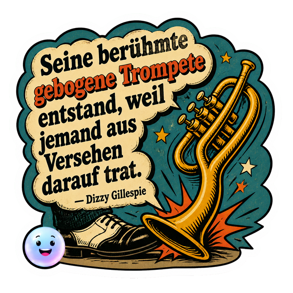 Seine berühmte gebogene Trompete entstand, weil jemand aus Versehen darauf trat.