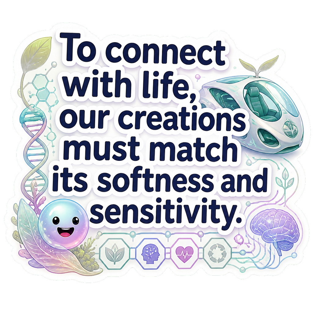 To connect with life, our creations must match its softness and sensitivity.
