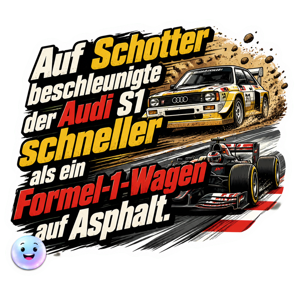 Auf Schotter beschleunigte der Audi S1 schneller als ein Formel-1-Wagen auf Asphalt.
