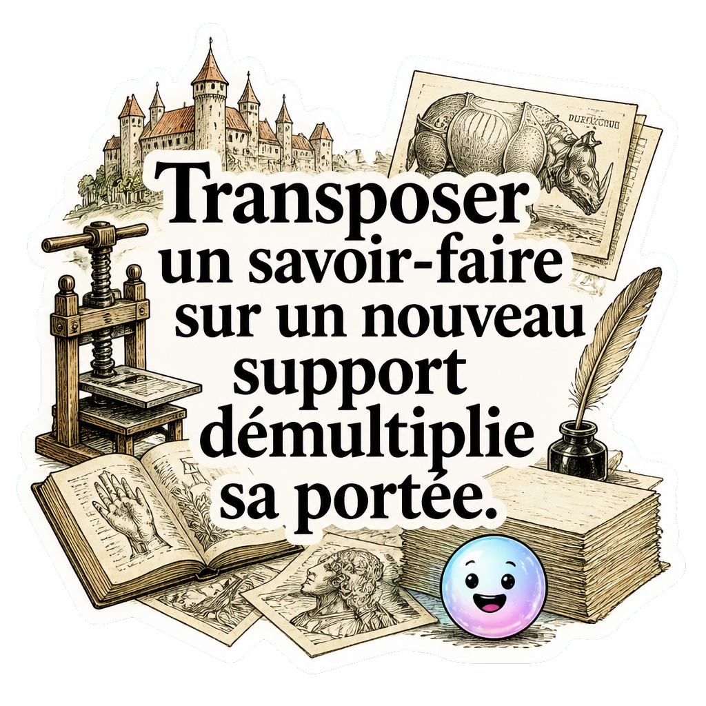 Transposer un savoir-faire sur un nouveau support démultiplie sa portée.