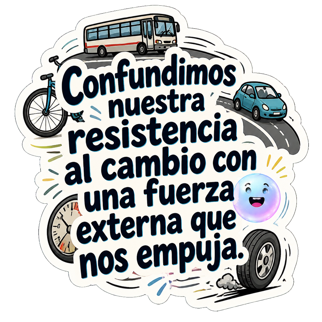 Confundimos nuestra resistencia al cambio con una fuerza externa que nos empuja.
