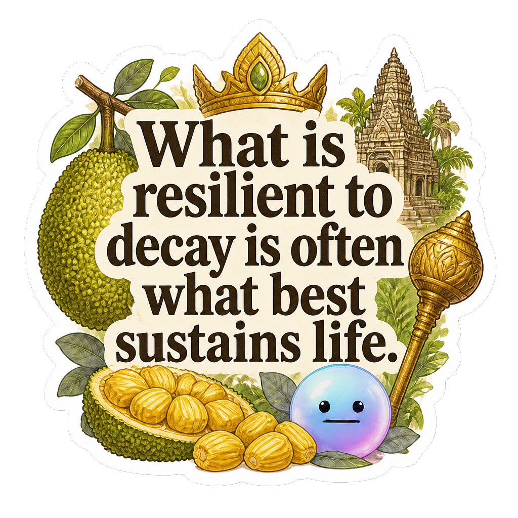 What is resilient to decay is often what best sustains life.