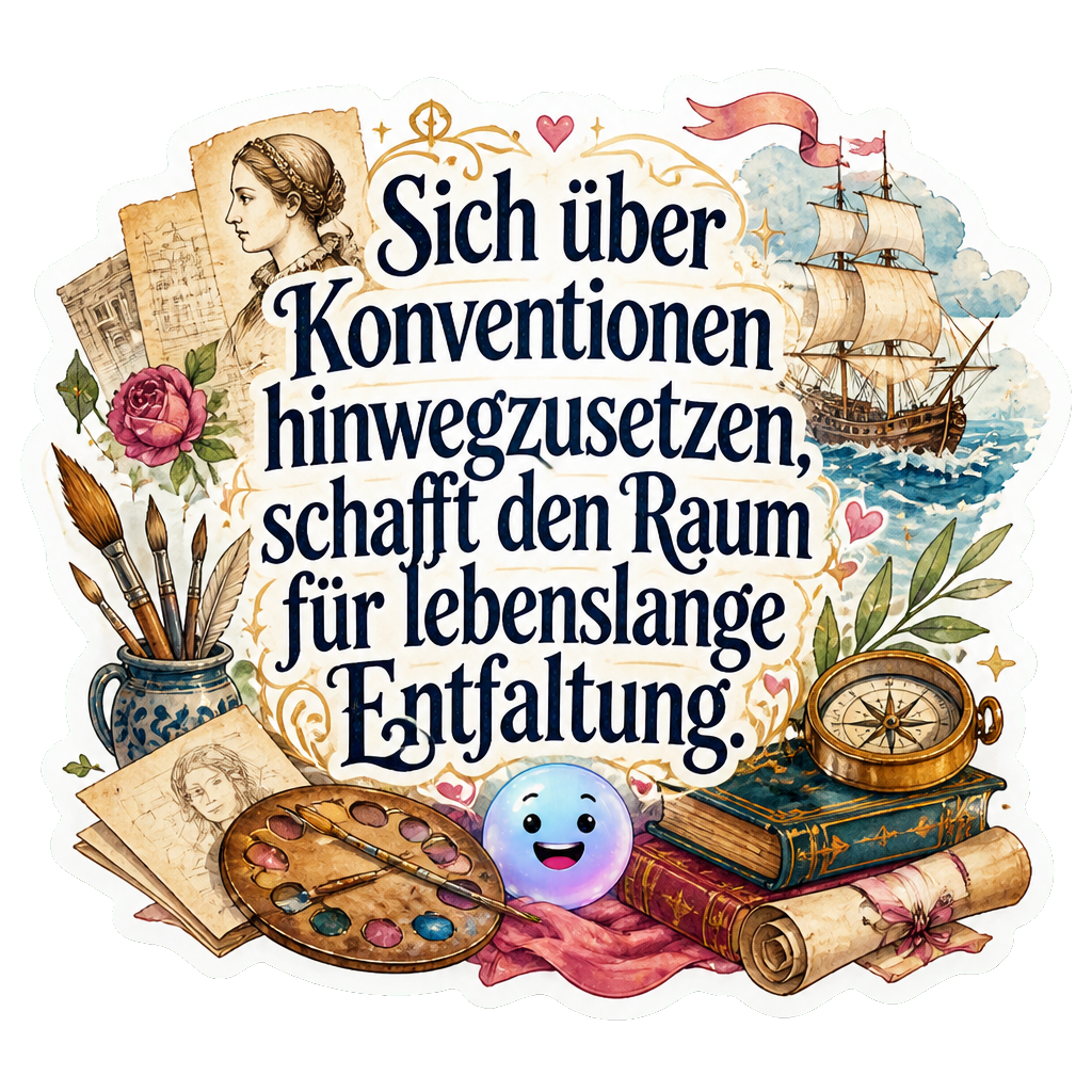 Sich über Konventionen hinwegzusetzen, schafft den Raum für lebenslange Entfaltung.