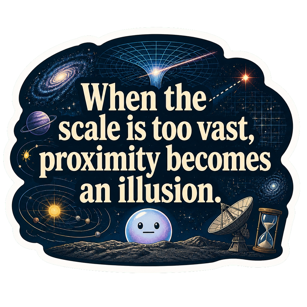 When the scale is too vast, proximity becomes an illusion.