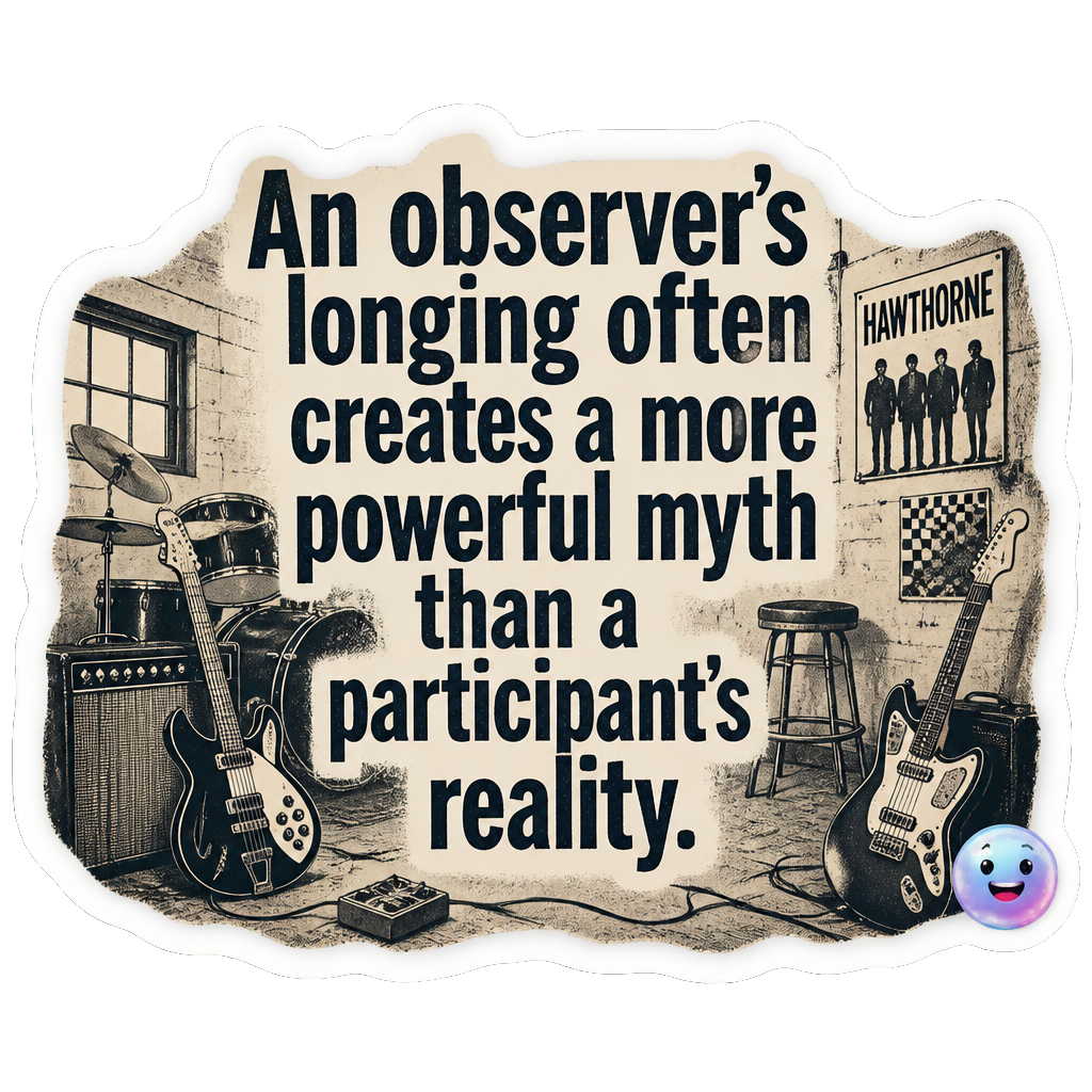 An observer's longing often creates a more powerful myth than a participant's reality.