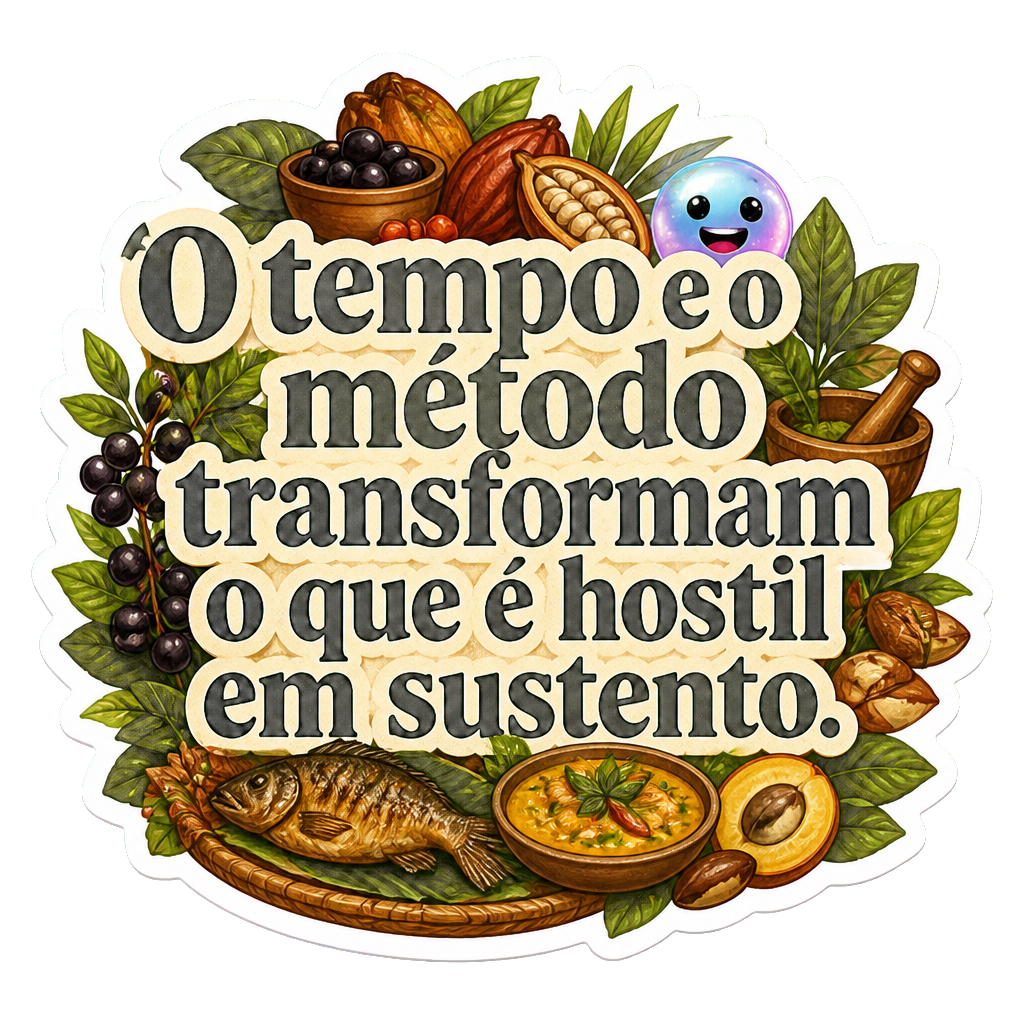 O tempo e o método transformam o que é hostil em sustento.