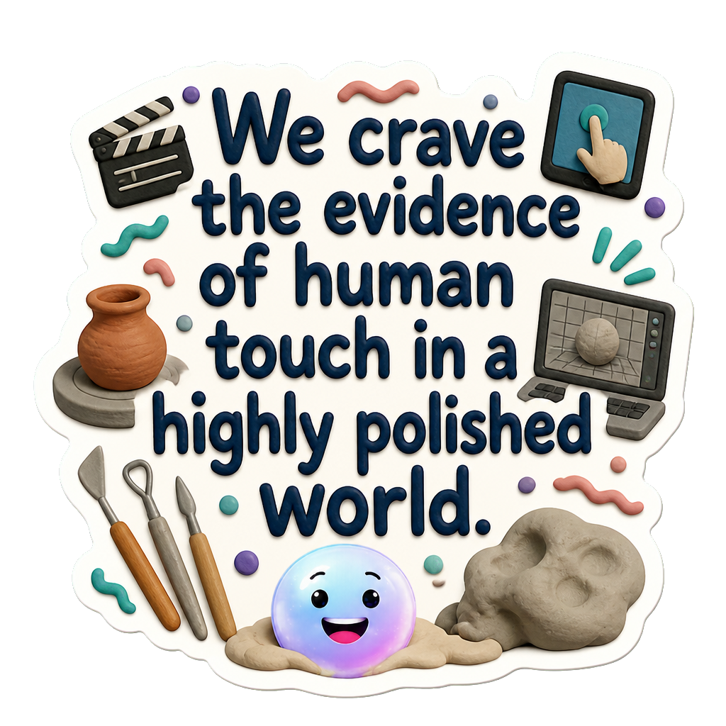 We crave the evidence of human touch in a highly polished world.