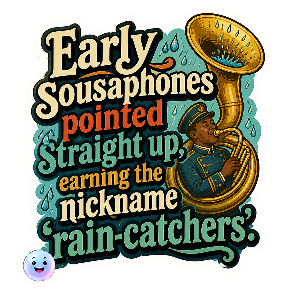 Early sousaphones pointed straight up, earning the nickname 'rain-catchers'.