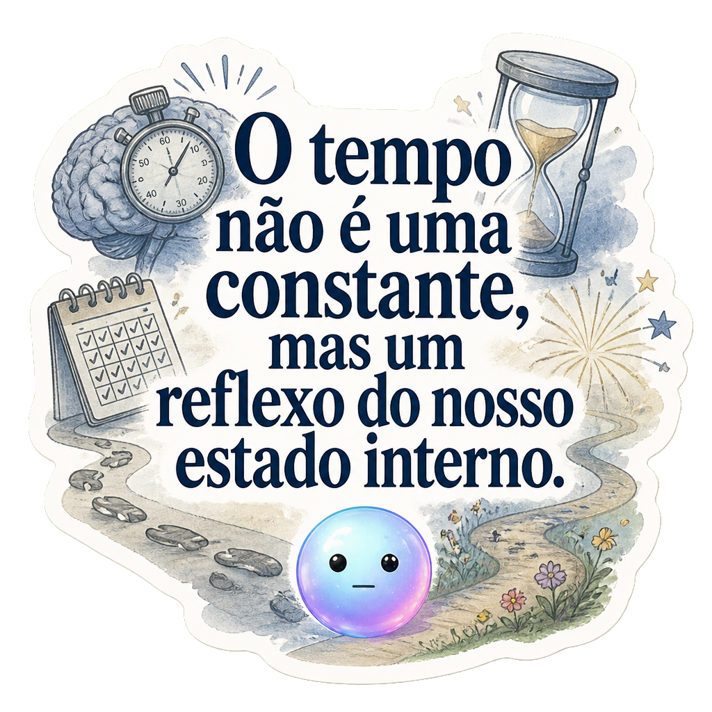 O tempo não é uma constante, mas um reflexo do nosso estado interno.