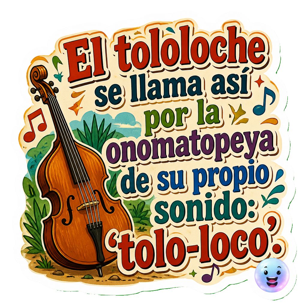 El tololoche se llama así por la onomatopeya de su propio sonido: 'tolo-loco'.