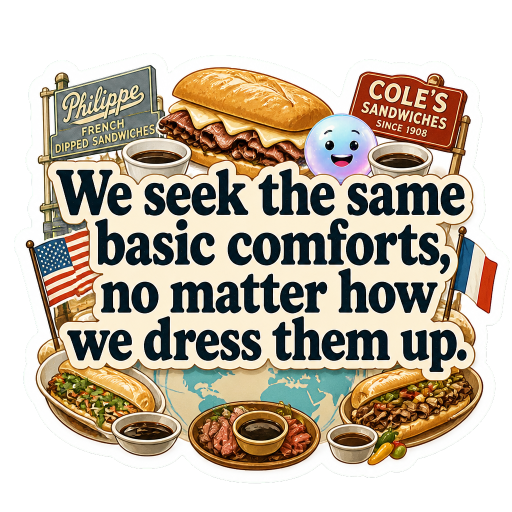 We seek the same basic comforts, no matter how we dress them up.