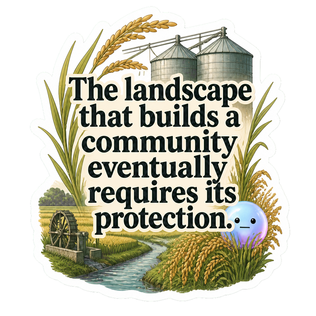 The landscape that builds a community eventually requires its protection.