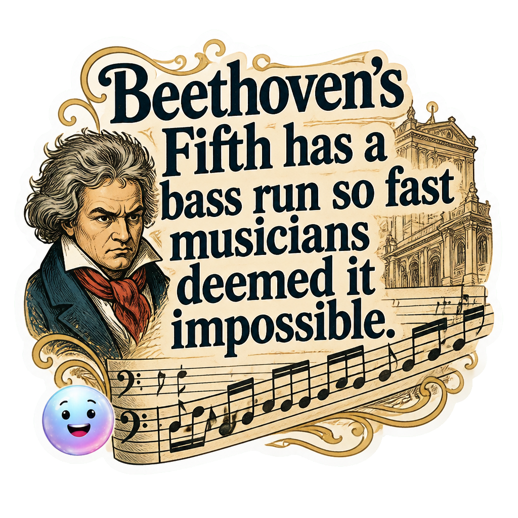 Beethoven’s Fifth has a bass run so fast musicians deemed it impossible.