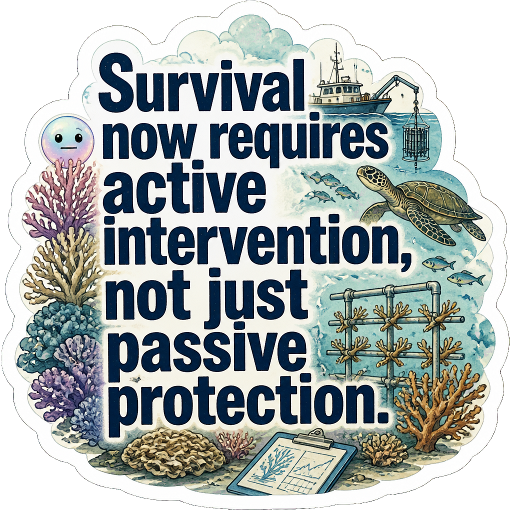 Survival now requires active intervention, not just passive protection.