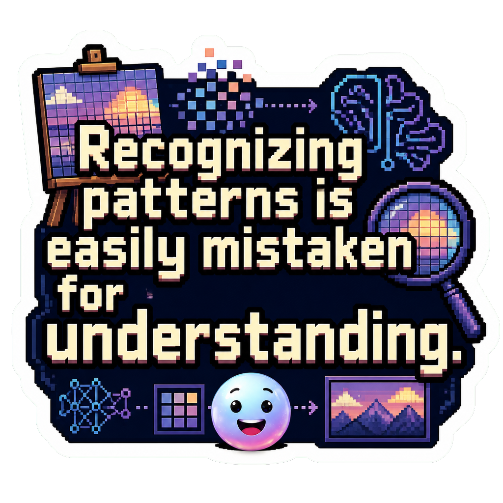 Recognizing patterns is easily mistaken for understanding.