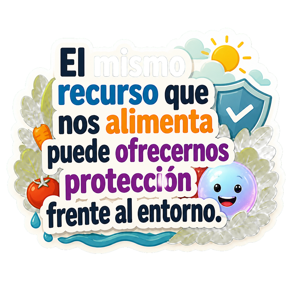 El mismo recurso que nos alimenta puede ofrecernos protección frente al entorno.