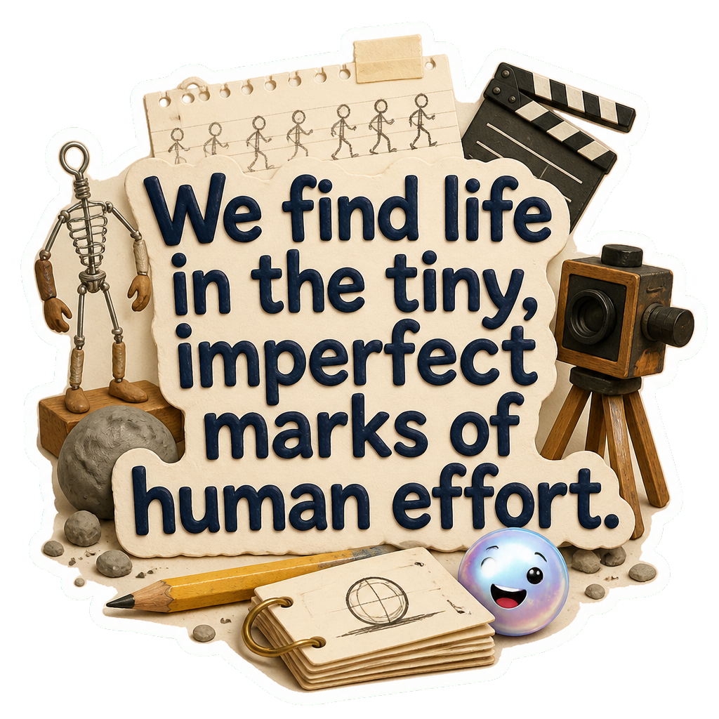 We find life in the tiny, imperfect marks of human effort.
